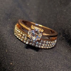 Rose gold princess ring